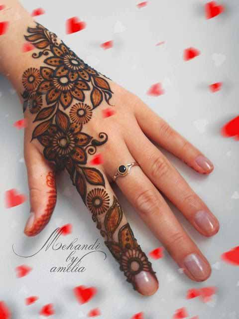 Latest shaded mehndi design