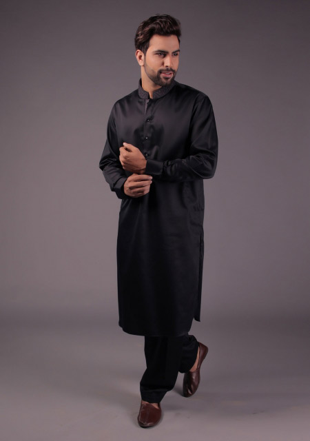 Men black kurta designs for Eid