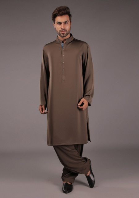 Gents brown kurta designs