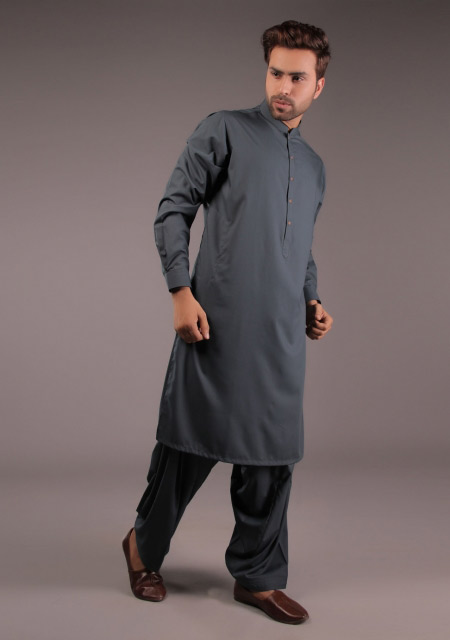 Gents grey kurta designs for Eid namaz