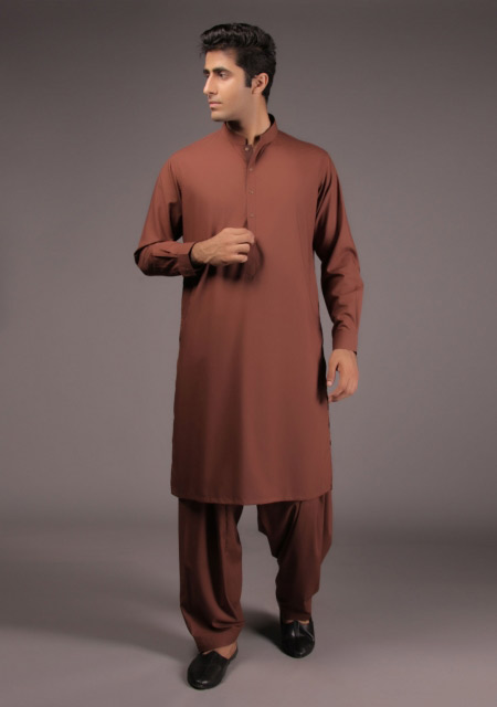 Pakistani gents brown kurta for Eid