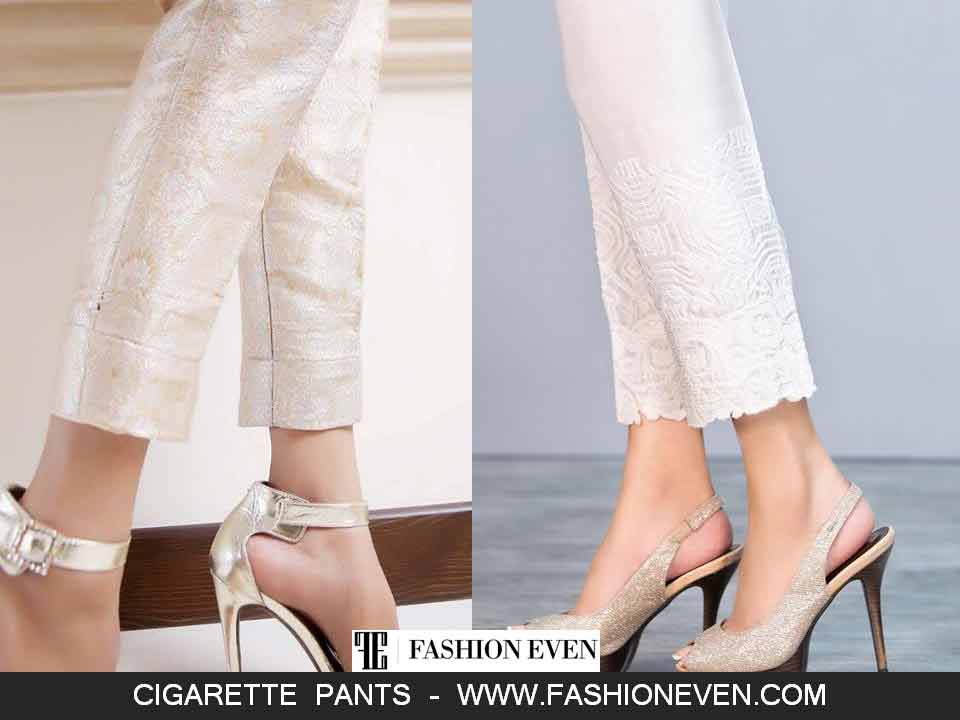 Latest silk cigarette pants designs in Pakistan