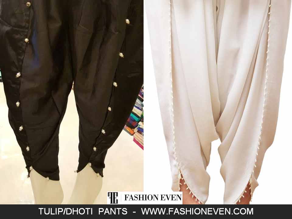 Latest Tulip shalwar with pearls designs in Pakistan