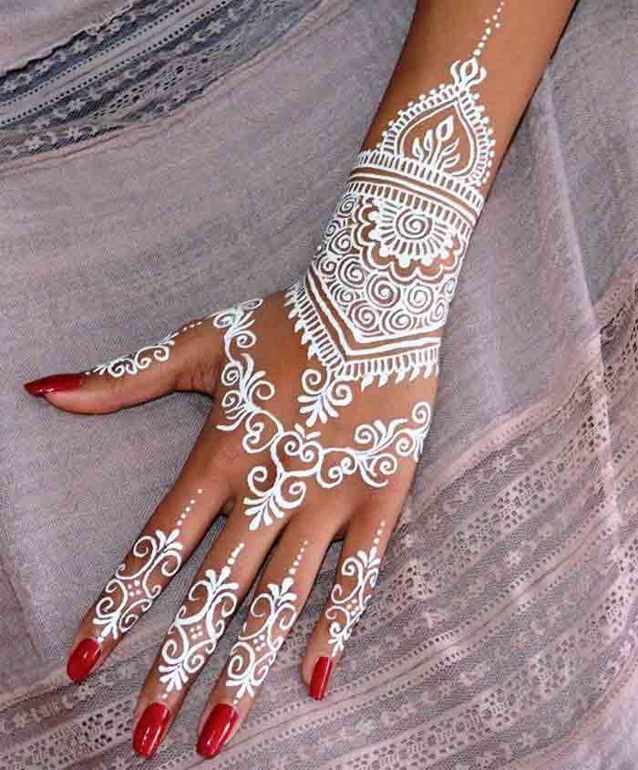 Best white henna designs for hands