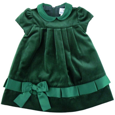 Baby girl green frock for 14 August