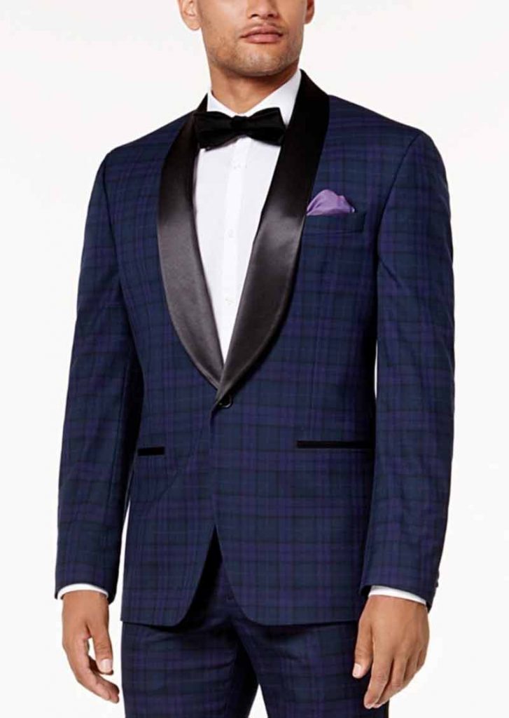 Blue wedding suit for groom