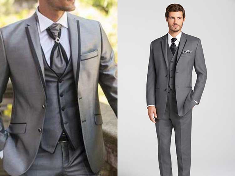 Grey suit for men wedding