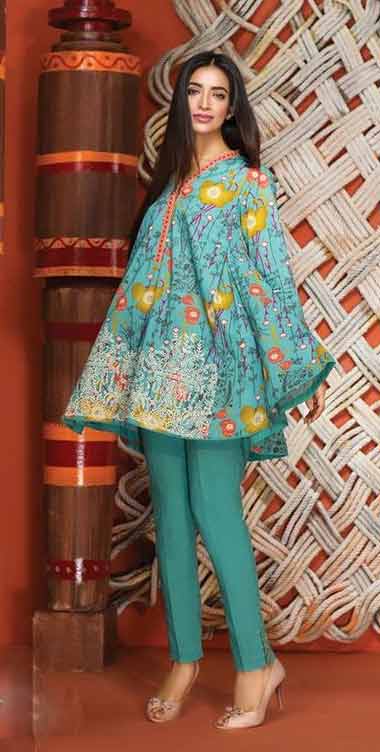 Blue short frock stitching designs for girls