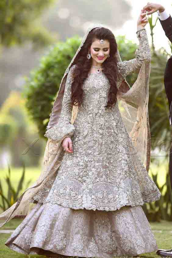 Frock with sharara walima dresses for brides