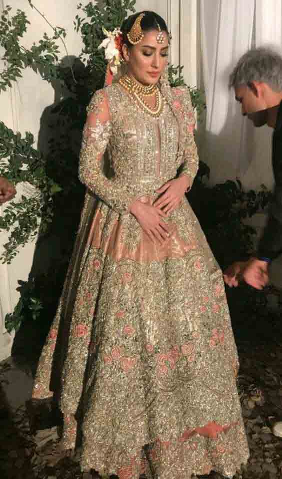Long frock maxi bridal walima dress designs in Pakistan
