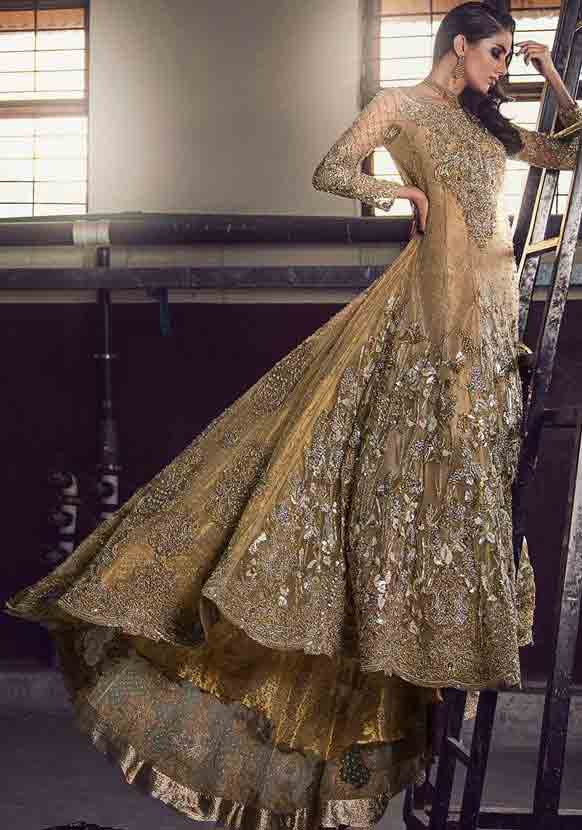 Bridal walima dresses in long frock or maxi style