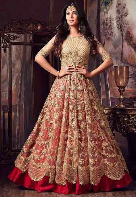 Floor length frock for walima