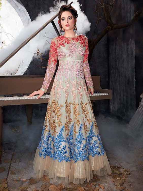 Long frock walima dresses for brides