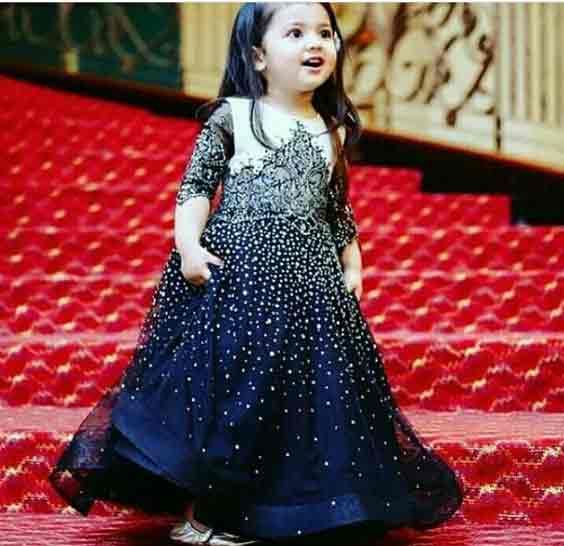 Blue baby wedding dress in Pakistan