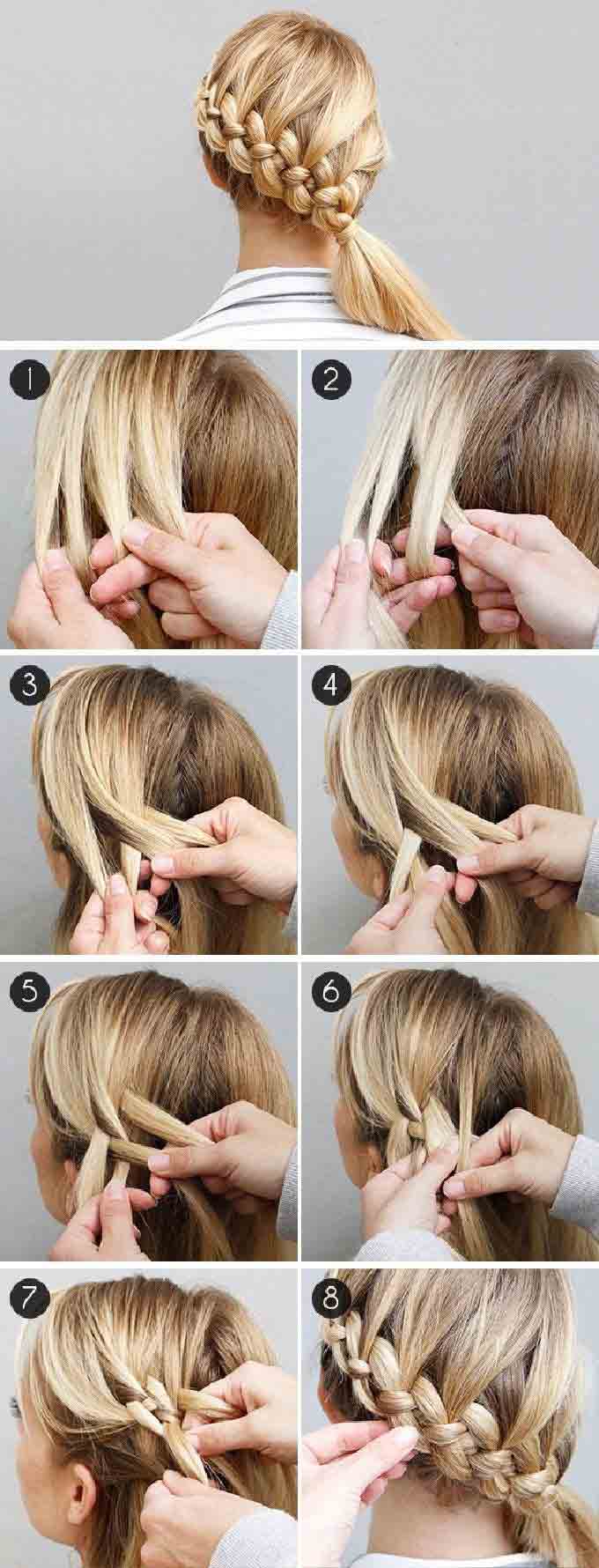 Christmas dutch braid tutorial step by step