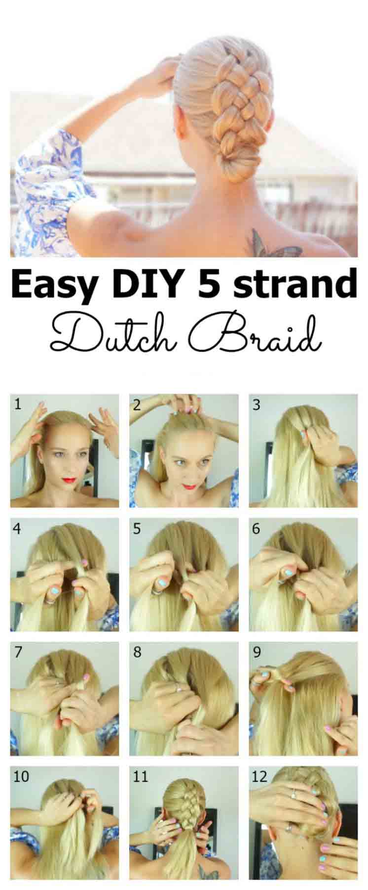 Easy diy dutch braid for Christmas for girls