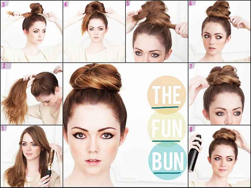 Up hair bun tutorial for Christmas