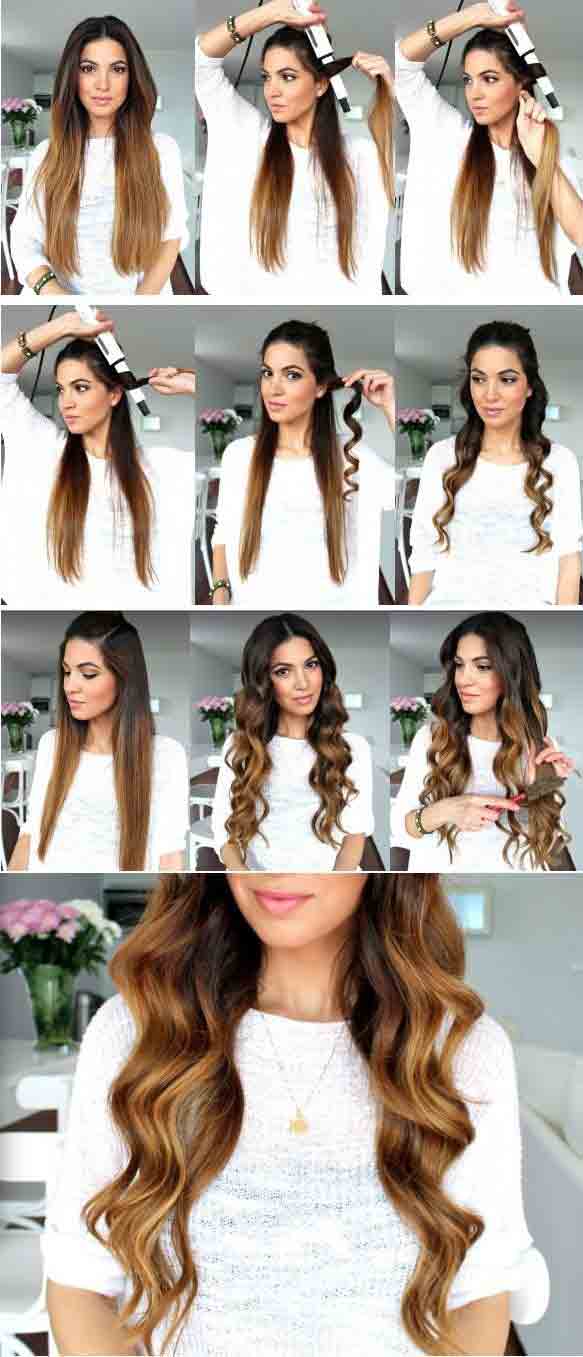 Christmas hair curls tutorial step by step