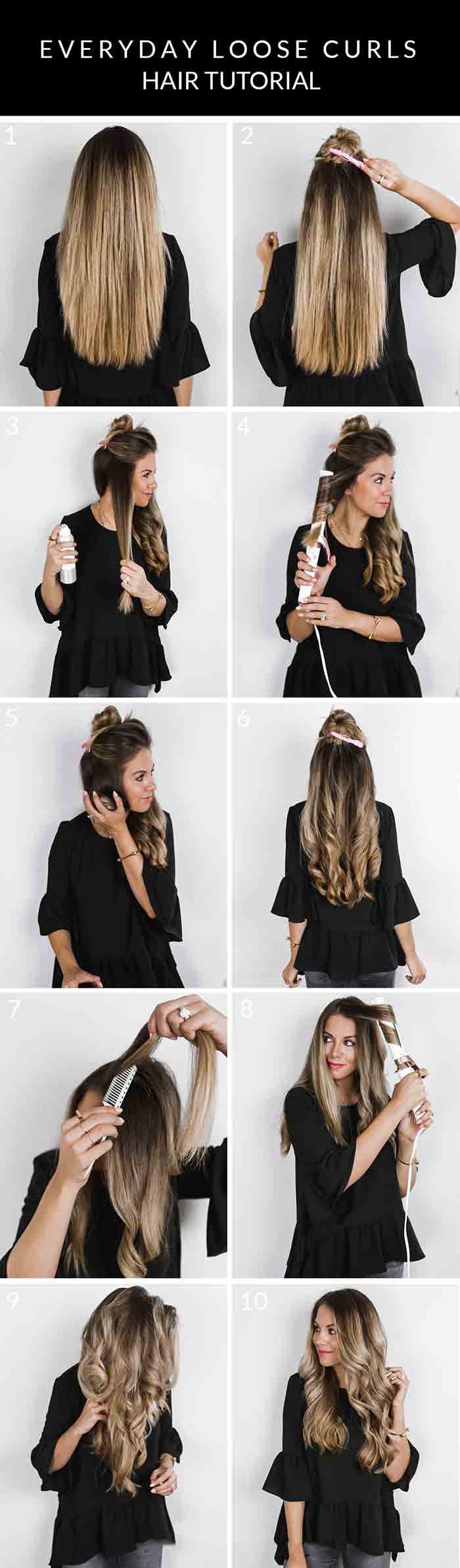 Hair curls tutorial for Christmas