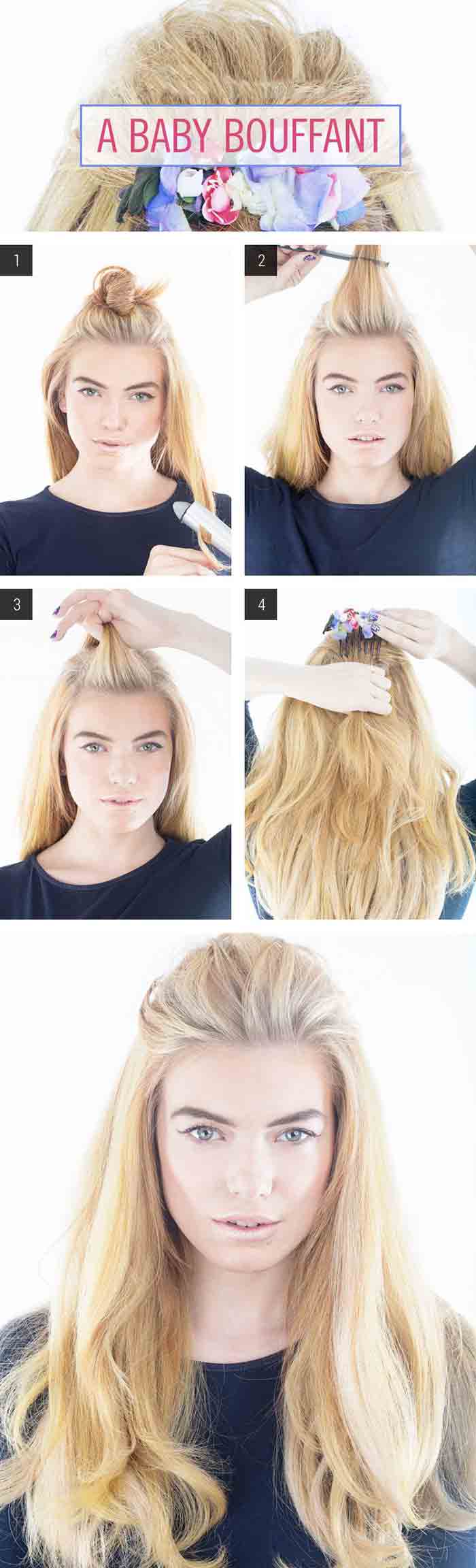 Hair tease tutorial step by step