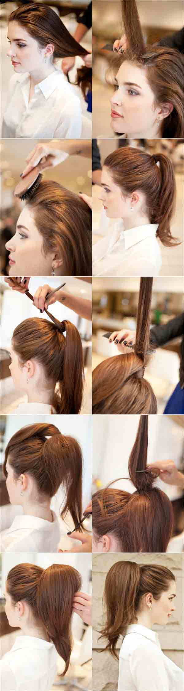 Hair tease hair style step by step tutorial