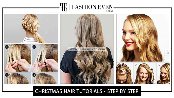 Latest Christmas hair tutorials step by step for girls