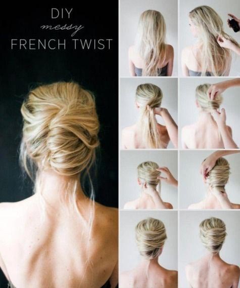 Hair twist hair bun step by step