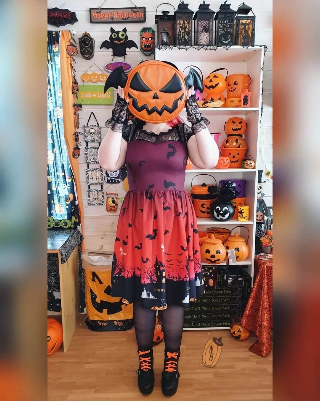 Pumpkin inspired halloween costume for female