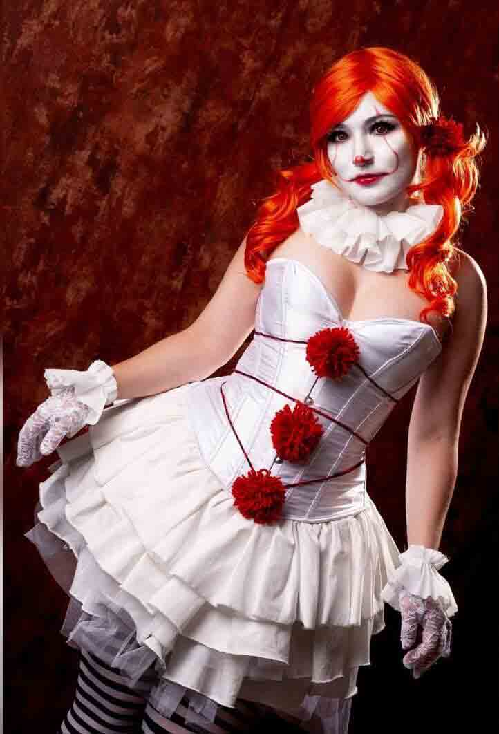 Clown pennywise halloween costume for women