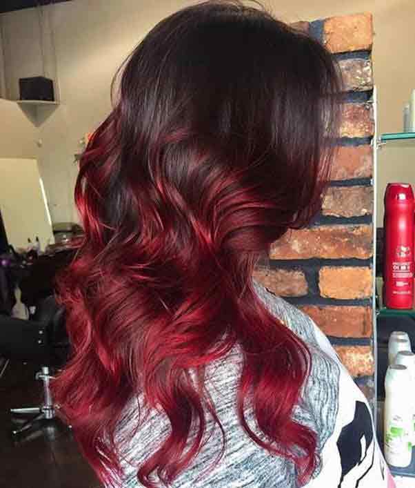 Black and red ombre hair dye trends in Pakistan