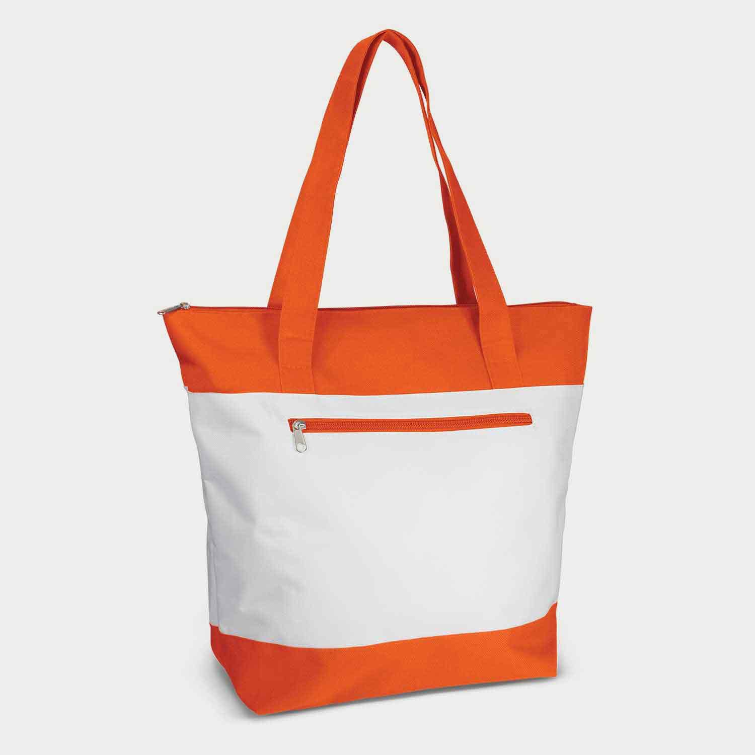 Orange and white tote handbag designs