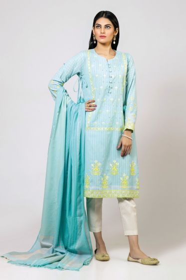 Sky blue shirt with dupatta for Pakistani girls