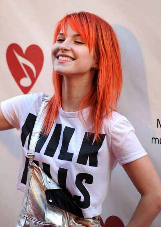 New red emo haircut and hairstyles for girls