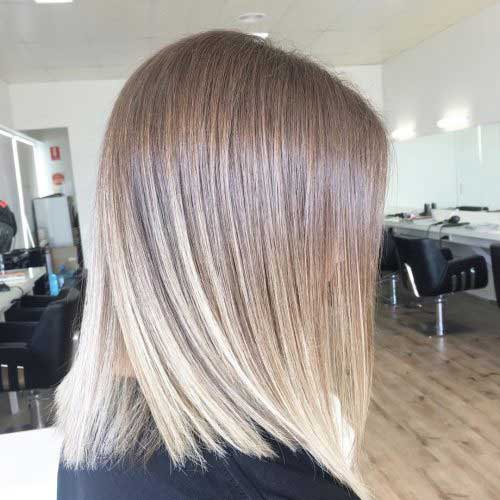 Shoulder length straight haircut and hairstyles