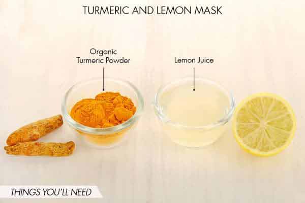 Pakistani home remedies for pimples by Turmeric and lemon juice