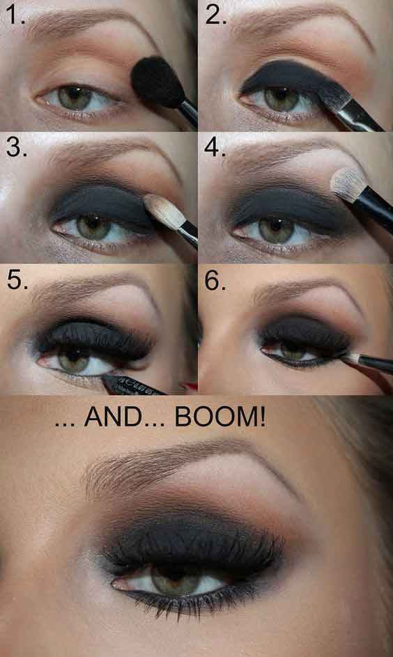 Step by step smokey eye makeup
