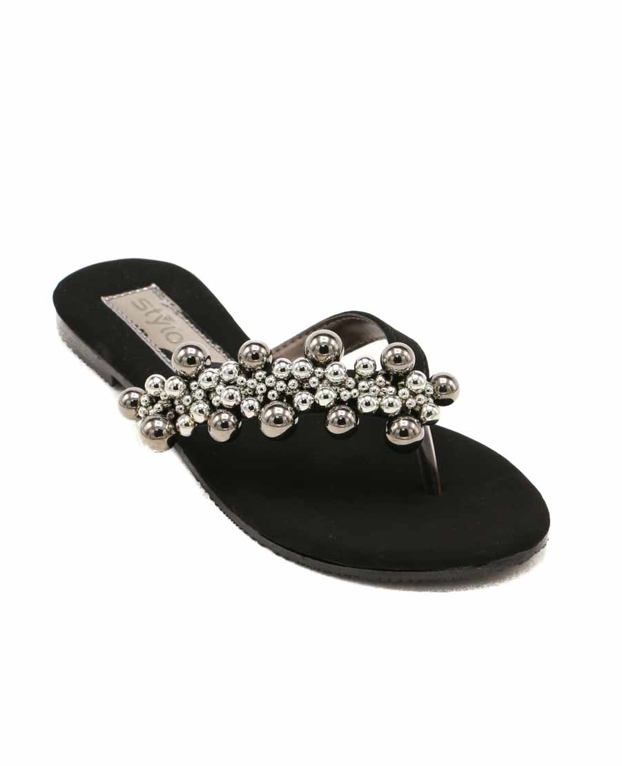 Black fancy flats for Eid