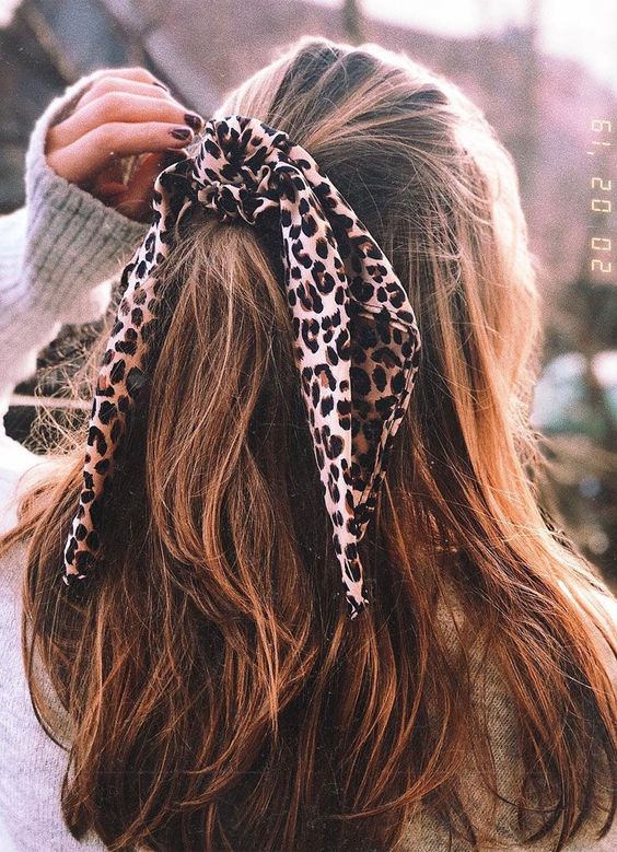 Half open head scarf hairstyle