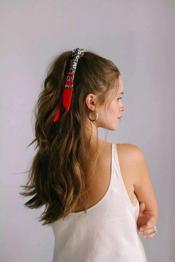 Simple headband hairstyle