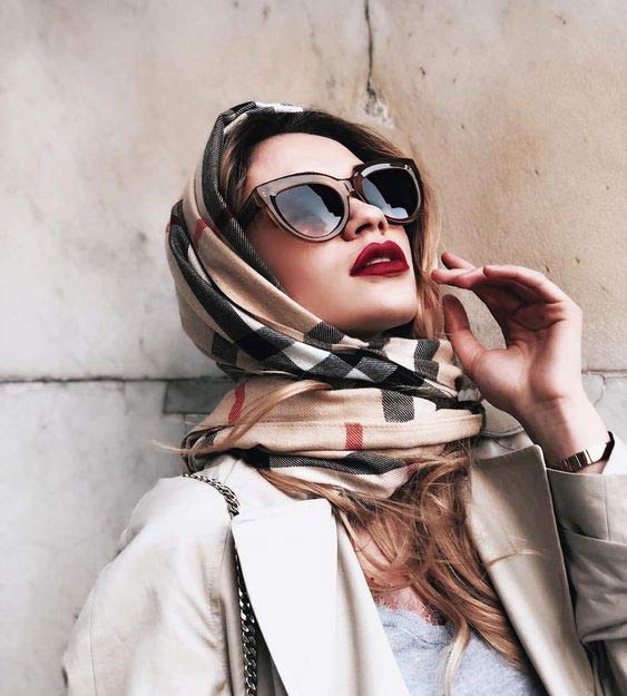 Head scarf with sunglasses