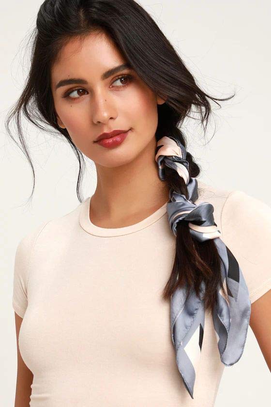 Side braid with head scarf