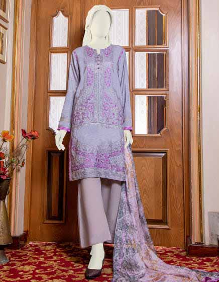 Purple shirt with dupatta