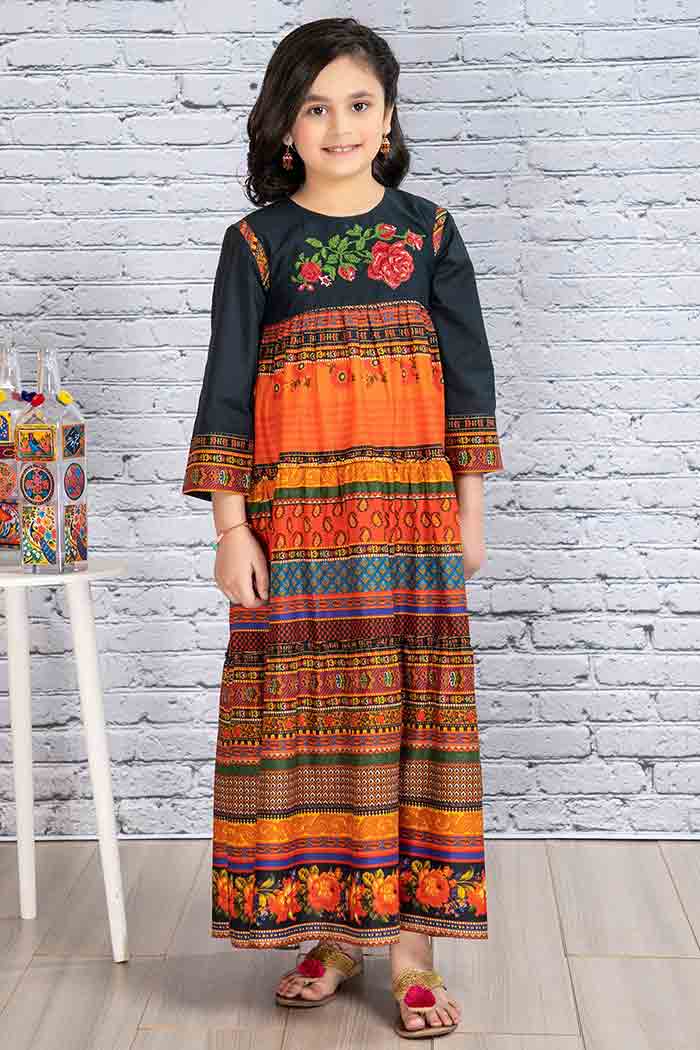 Multicolor long frock