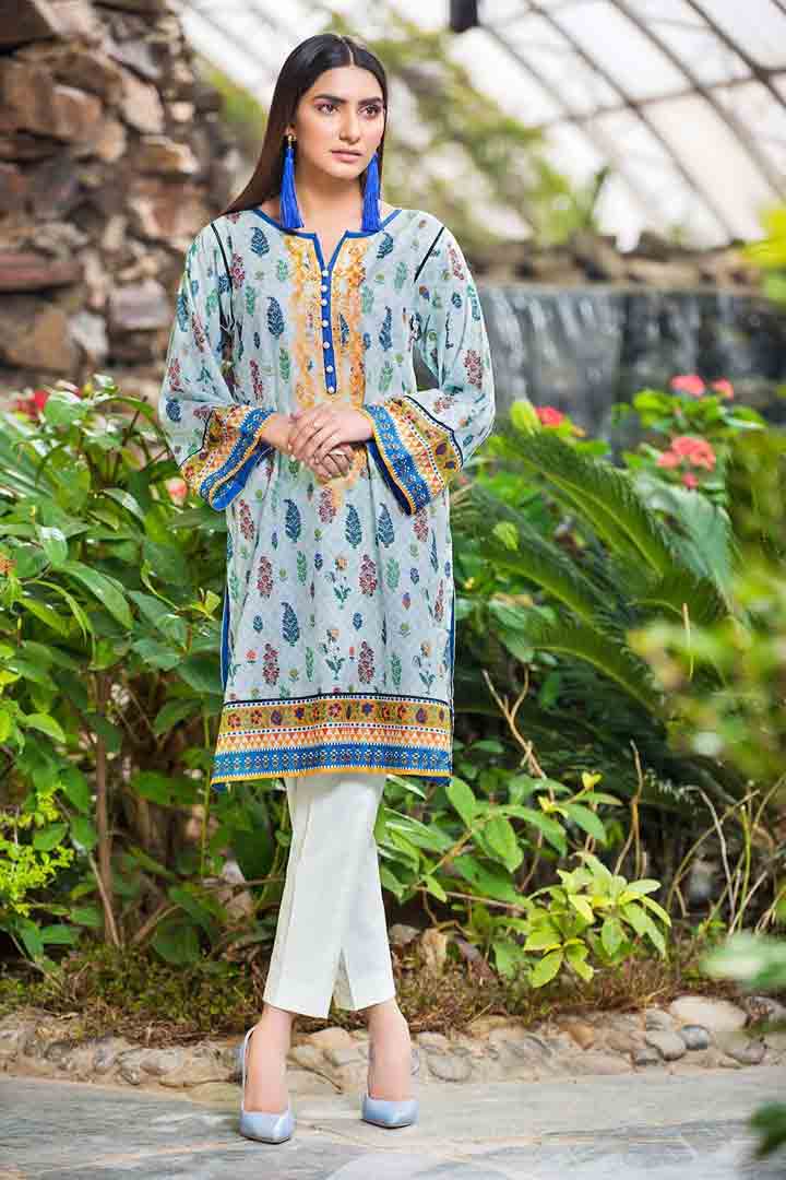 Warda unstitched blue shirt