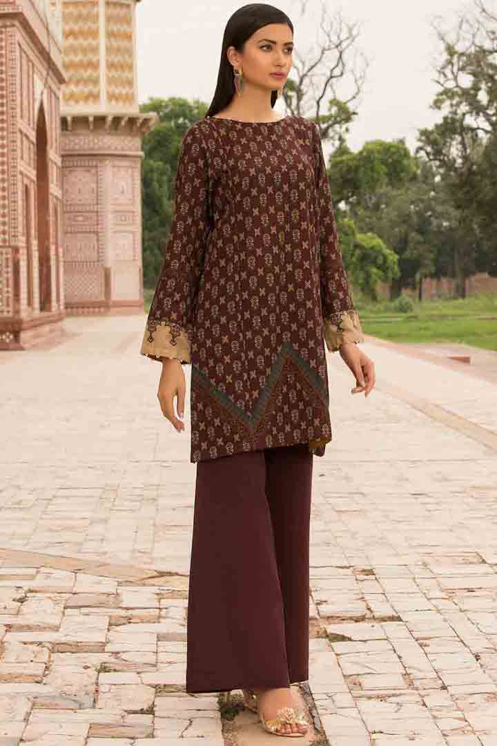 Warda brown khaddar suit