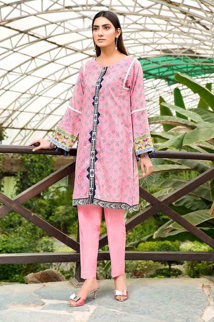 Warda unstitched pink dress design