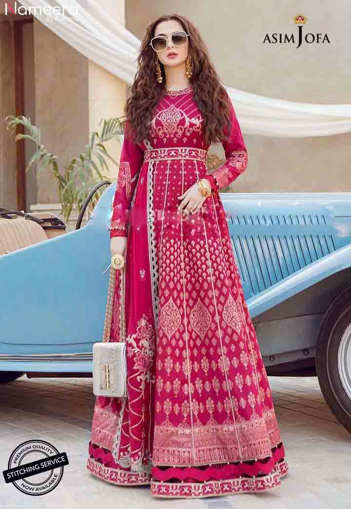 Hania malik pink anarkali frock