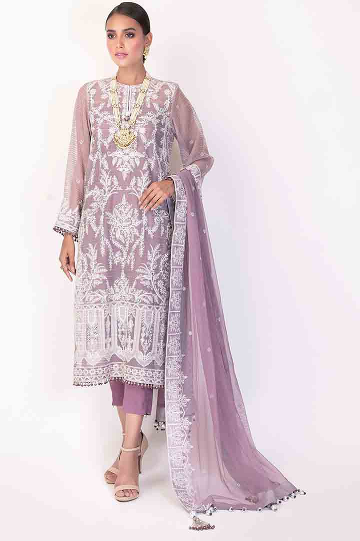 Light purple eid dress design