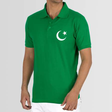 Plain green shirt with moon star