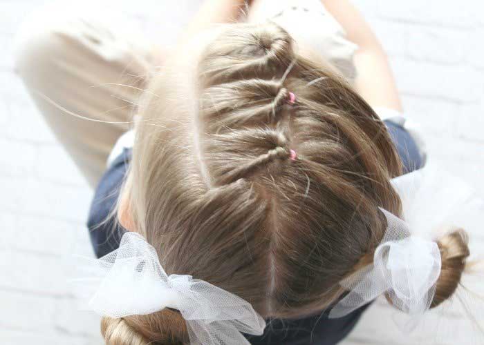 Pony braid hairstyle for school girls